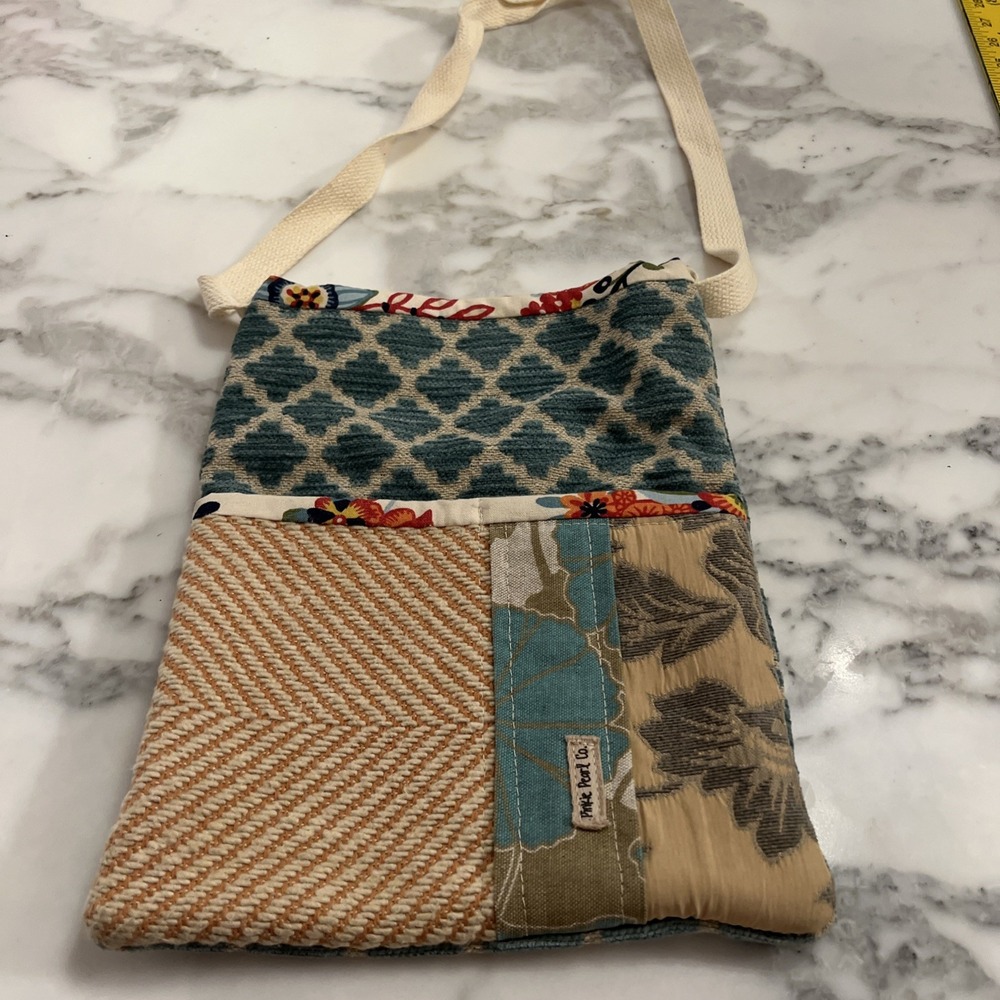 Pinkie Pearl Co. Handmade Purse Hobo Tote Boho Crossbody Cloth Bag Recycled